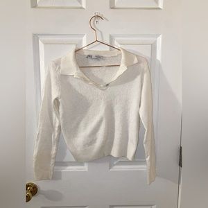 ZARA - White Cashmere Sweater